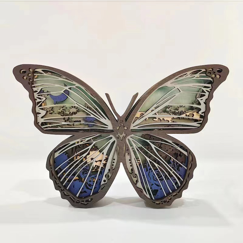 Đồ trang trí bướm bằng gỗ 3D