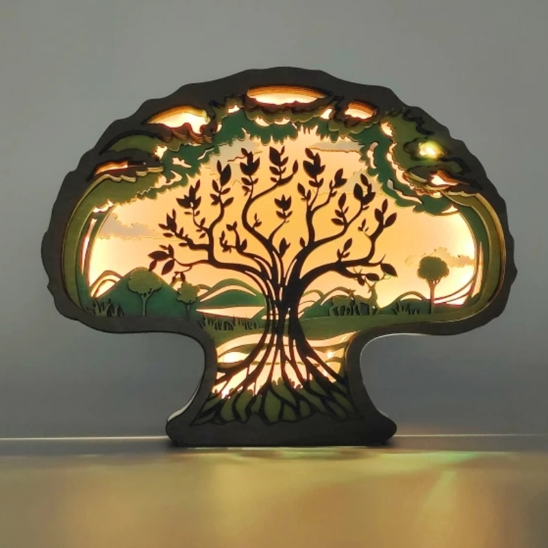 Đồ trang trí gỗ 3D cho cây